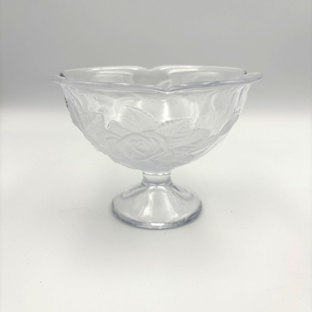 Vintage Mikasa Winter Rose Frosted Crystal‎ Pedestal Bowls, Set of 3 - Picture 4 of 9